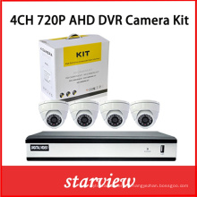 4CH H. 264 720 Ahd DVR avec 4 caméras de vidéosurveillance